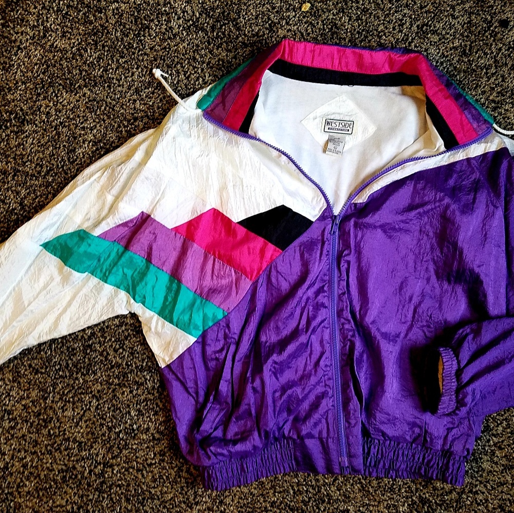 Westside Vintage 90s Purple Windbreaker Large